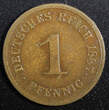 1 Pfennig Germany - Empire Wilhelm II Copper 1894 G  KM# 10 (23 340) Uncertified