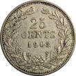 25 Cents Netherlands Wilhelmina I Silver 1903  19mm KM# 120.2 (6495) Uncertified