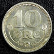 10 Øre Denmark Christian X Silver 1918  UNC KM# 818.1 (23 099) unz