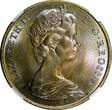 1967 Crown 1967 GIBRALTAR Elizabeth II  NGC MS66 TOP GRADED RAINBOW TONED KM# 4 (45)