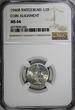 1/2 Franc Switzerland Silver 1946 B  NGC MS64 Standing Helvetia KM# 23 (26)