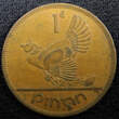1 Penny Ireland Republic Bronze 1963  Hen with chicks KM# 11 (081) Uncertified