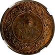 1/2 Pice India-British George VI 1939 (B)  NGC MS64 BN TOP GRADED KM# 528 (029)