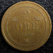 Bronze Sweden Oscar II  1899 EB 2 Ore Large Letters XF+ KM# 746 (23 109) Uncertified