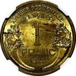 France 1 Franc French West Africa Aluminum-Bronze 1944  NGC MS63 Laureate Head KM#2 (5)