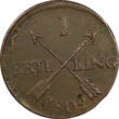 1 Skilling Sweden Gustaf IV Adolf 1802  Overstruck 2 Ore SM (1740-68) KM566 (122) Uncertified