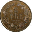 2 Öre Sweden Carl XV Adolf Bronze 1863  Nice RED-BROWN UNC KM# 706 (21 945) unz