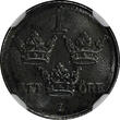 SWEDEN Gustaf V Iron 1944 1 Ore NGC MS64 World War II issues KM# 810 (130)