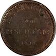 12 Skilling Denmark Frederik VI Copper 1813  Rigsbank Token 1 YEAR TYPE KM#Tn2(6) Uncertified