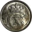 Denmark Christian X 1920 VBP GJ 25 Ore 1st DATE Ch.UNC KM#815.2a (15 017) unz
