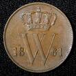 1 Cent Netherlands William III Copper 1861  KM# 100 (27 751) Uncertified