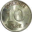 10 Öre SWEDEN Gustaf V Silver 1931 G  BU TONED KM# 780 (21 905) Uncertified