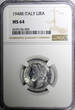 1 Lira Italy Aluminum 1948 R  NGC MS64 ONLY 1 COIN GRADED HIGHEST KM# 87 (36)