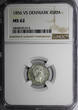 4 Skilling Rigsmont Denmark Frederik VII Silver 1856 VS  NGC MS62 KM# 758.2 (14)