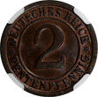 2 Rentenpfennig Germany,Weimar Republic 1923-A  NGC MS63 BN KM# 31 (019)