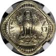 India-Republic 1964 (C) 5 Naye Paise Ashoka Lion Calcutta NGC MS64 KM# 17 (046)
