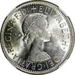 1954 Florin 1954 Australia Silver  Royal Visit of Elizabeth II NGC AU58 KM# 55 (004)
