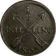 1/2 Skilling SWEDEN Gustaf IV 1803  OVERSTRUCK on 1 Ore (1730-1767) KM# 565 (691) Uncertified
