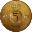 5 Öre Sweden Gustaf VI Bronze 1953  GEM BU KM# 822 (938) Uncertified