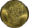 1 Krone DENMARK Frederik IX Aluminum-Bronze 1958 C S  NGC MS65 KM# 837.2 (040)