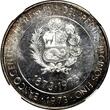 100 Soles PERU Silver 1973  NGC MS63 Centennial Peru-Japan Trade 37mm KM# 261(8)