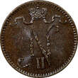 1 Penni Finland Nicholas II Copper 1898  aUnc Choice Details KM# 13 (382) Uncertified