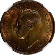 United Kingdom 1937 Farthing 1937 Great Britain George VI Bronze  NGC MS64 BN 1st Year KM# 843 (018)