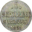 Germany 1 Schilling German States HAMBURG Silver 1851  Mintage-240,000 KM# 574 (22 917) Uncertified