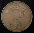 Finland Nicholas II Copper 1905 10 Penniä Mintage-500,000 KM# 14 (27 151) Uncertified