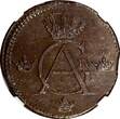 1/4 Skilling SWEDEN Gustav IV Adolf 1802  NGC MS62 BN KM# 564 (025)