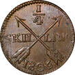 1/4 Skilling SWEDEN Gustaf IV Adolf Copper 1806  Avesta mint UNC KM# 564 (21 012) unz