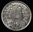 5 Rappen SWITZERLAND Nickel 1939 B  UNC/BU KM# 26b (23 984) unz