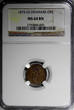 Bronze Denmark Christian IX  1875 CS 1 Ore NGC MS 64 BN KM# 792.1 (003)