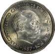 50 Pesetas SPAIN Francisco Franco 1957 (67)  NGC MS63 Better Date KM# 788 (045)