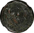 Nummus 393 AD WESTERN ROMAN Honorius AD 393-423 AE4  /Rev. two emperors NGC (025)