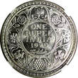 Rupee India-British George V Silver 1920 (C)  NGC MS63 Calcutta Mint KM# 524 (43)