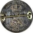 1 Gulden Netherlands Wilhelmina I Silver 1898  Coronation Brooch Pin KM# 122.1(3) Uncertified