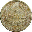 1/4 Real Guatemala Silver 1895  Radiant sun 3 volcanoes KM# 162 (22 671) Uncertified