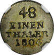 1/48 Thaler Germany SAXE-COBURG-SAALFELD 1804-L  NGC AU58 TOP GRADED KM#125 (086)