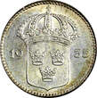 10 Öre SWEDEN Gustaf V Silver 1935 G  CHOICE UNC KM# 780 (22 141) unz