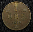 Bronze SWEDEN Oscar II (1872-1907)  1886 1 ORE Extra Large letters KM# 750 (513) Uncertified