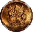 1/2 Cent Rhodesia Bronze 1970  NGC MS64 RD FULL RED KM# 9 (004)