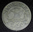25 Cents Netherlands Wilhelmina I Zinc 1943  WWII Issue BETTER DATE KM# 174 (477) Uncertified