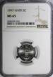 5 Centimes Haiti 1997  NGC MS65 Charlemagne Peralte Magnetic KM# 154a (050)