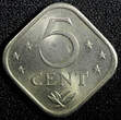 5 Cents Netherlands Antilles Copper-Nickel 1974  SCARCE KEY DATE KM# 13 (23 731) Uncertified