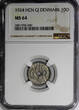 DENMARK Christian X Copper-Nickel 1924 HCN GJ 10 Ore NGC MS64 KM# 822.1 (080)