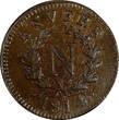 France 10 Centimes French States ANTWERP Napoleon I Bronze 1814 R  SCARCE KM# 5.3 (235) Uncertified