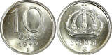 SWEDEN Gustaf V Silver 1942-1950 10 Ore UNC/BU KM# 813 RANDOM PICK (1 COIN) (29) unz