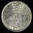 50 Centimes Belgium Nickel 1923  Dutch text aUNC KM# 88 (25 016)