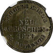 Groschen Germany SAXONY-ALBERTINE 1873-B Neu- NGC UNC DETAILS KM# 1221 (102) NGC unz DETAILS